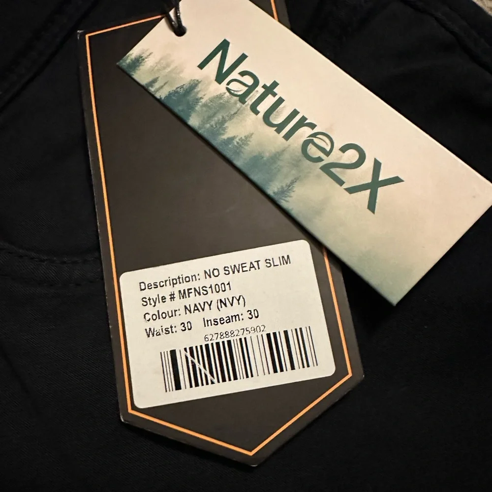 NEW Du/er Duer slim fit no sweat pants navy blue size 30x30